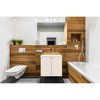 Distinct Kitchen And Bath ARIA 24 x 12 Floating Bathroom  Vanity with Doors, White ARIADUMVEA64White
